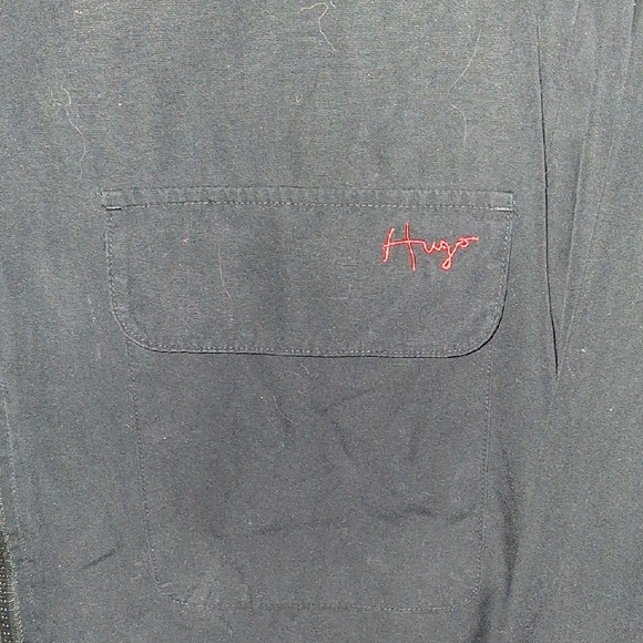 Hugo Boss Navy Blue Bomber Jacket with Red Trim - Picture 2 of 4